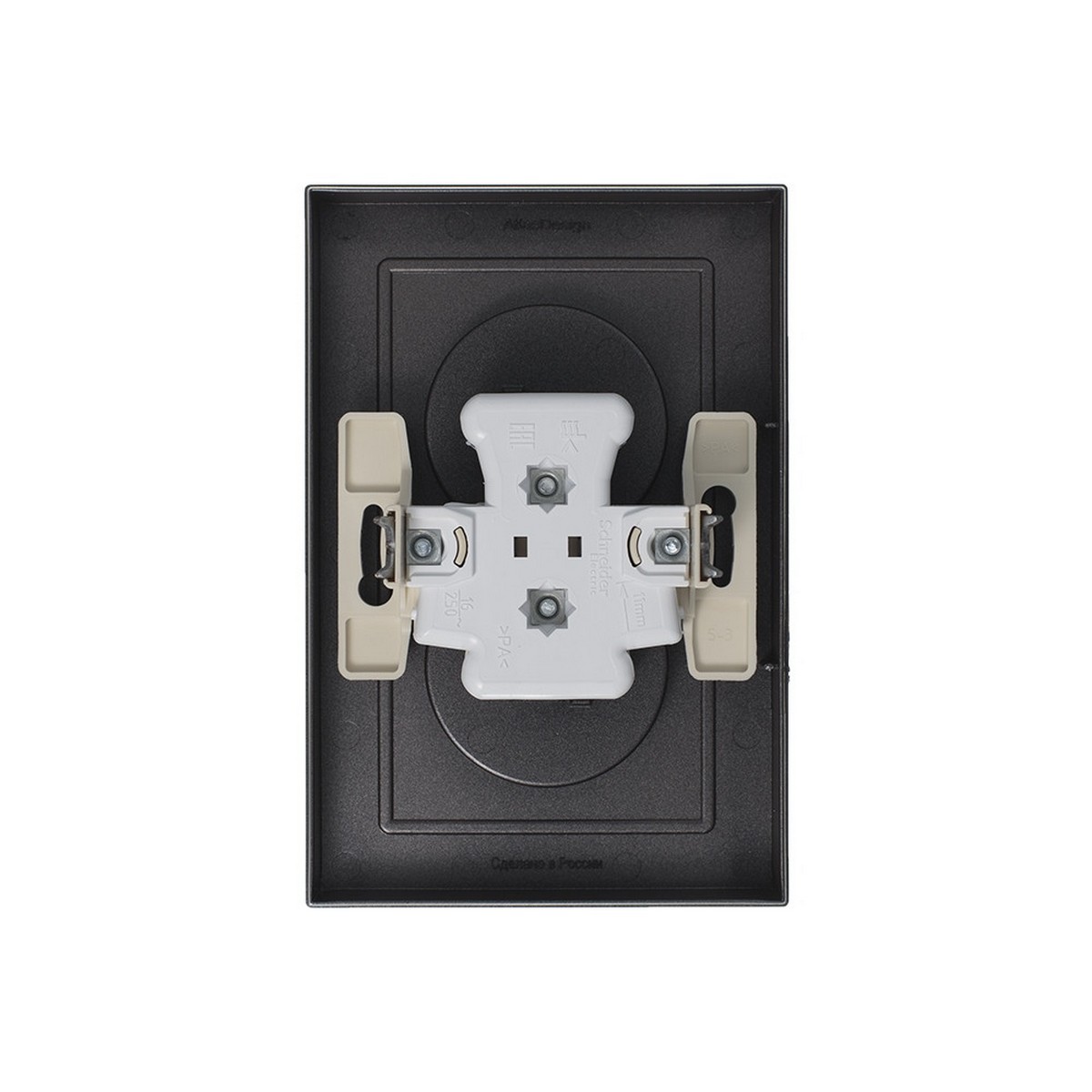 Розетка Systeme Electric AtlasDesign Мокко б/з двойная, 16А, в сборе ATN000620