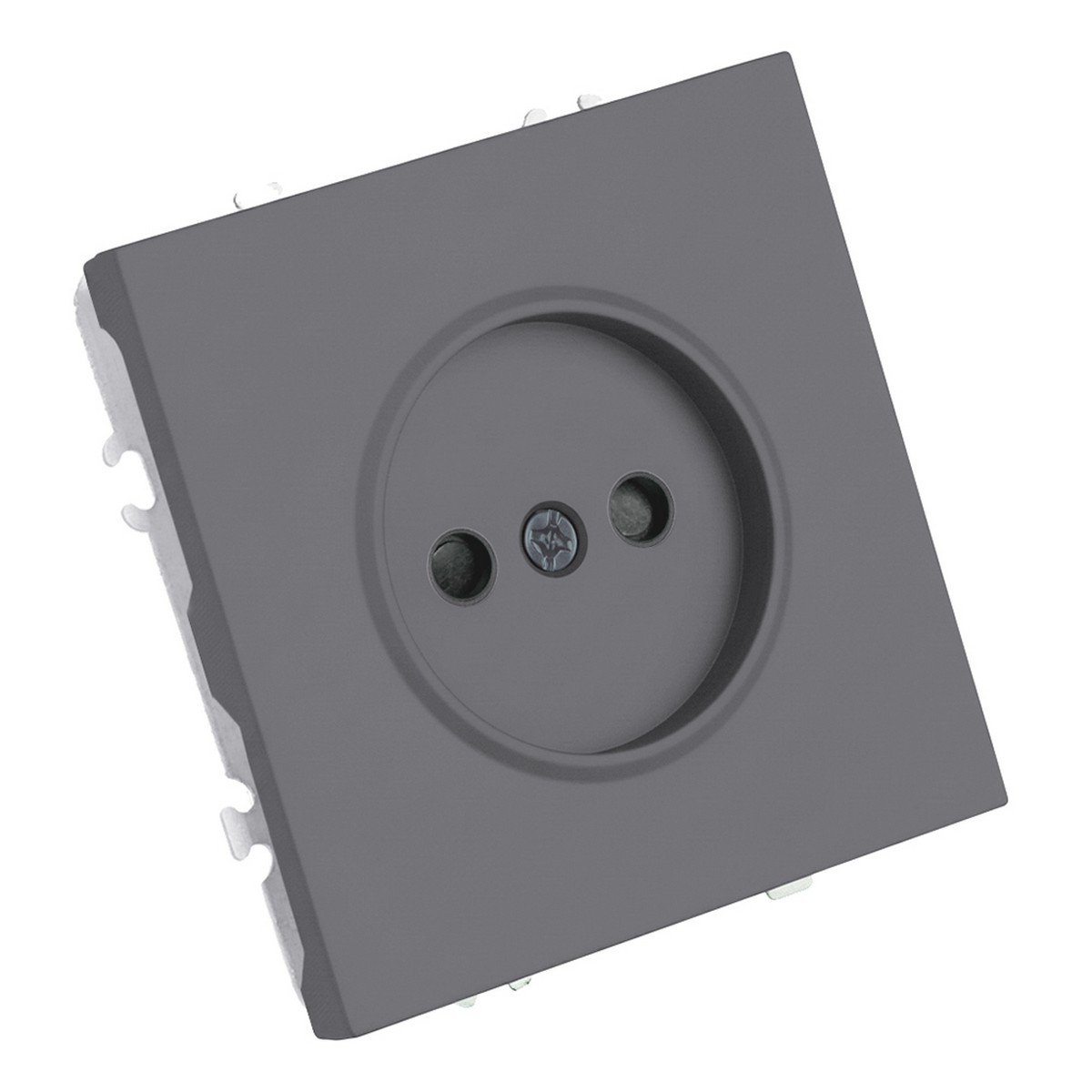 Розетка 1-местная с з/ш, б/з STEKKER Эмили RST16-5109-10ZK платиново-серый soft touch 50242