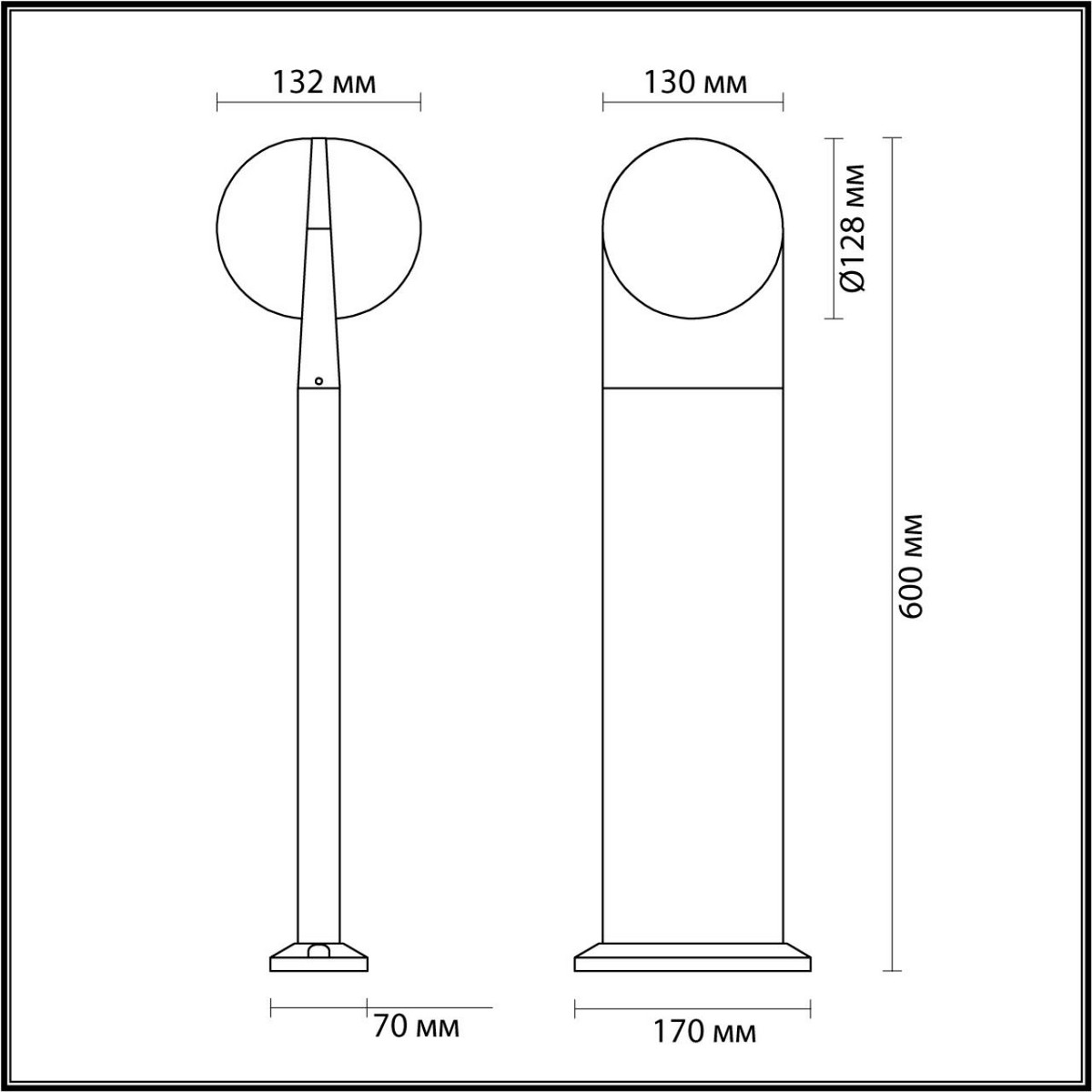 Уличный светильник ODEON LIGHT 6652/12GL TILDA