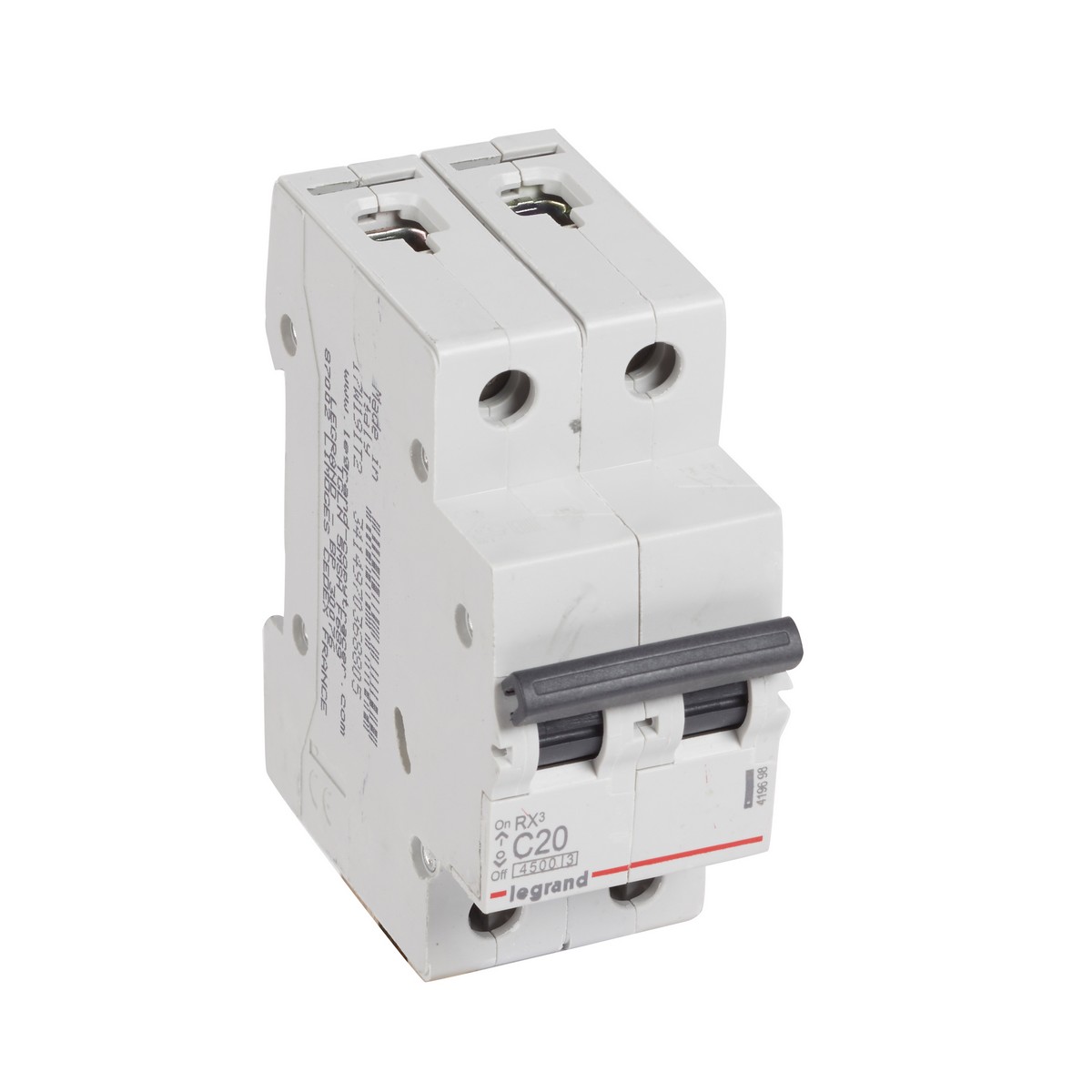 Автоматический выключатель Legrand RX3 2P 20A (С) 4,5kA 419698