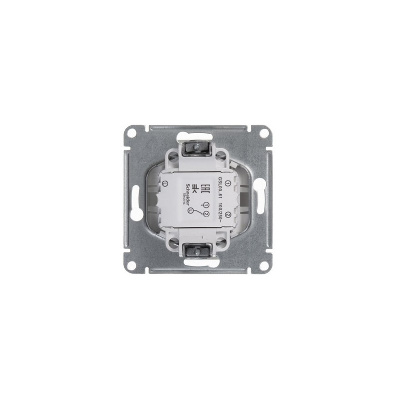 Переключатель Systeme Electric Glossa Белый 1-клавишный, сх.6 GSL000161