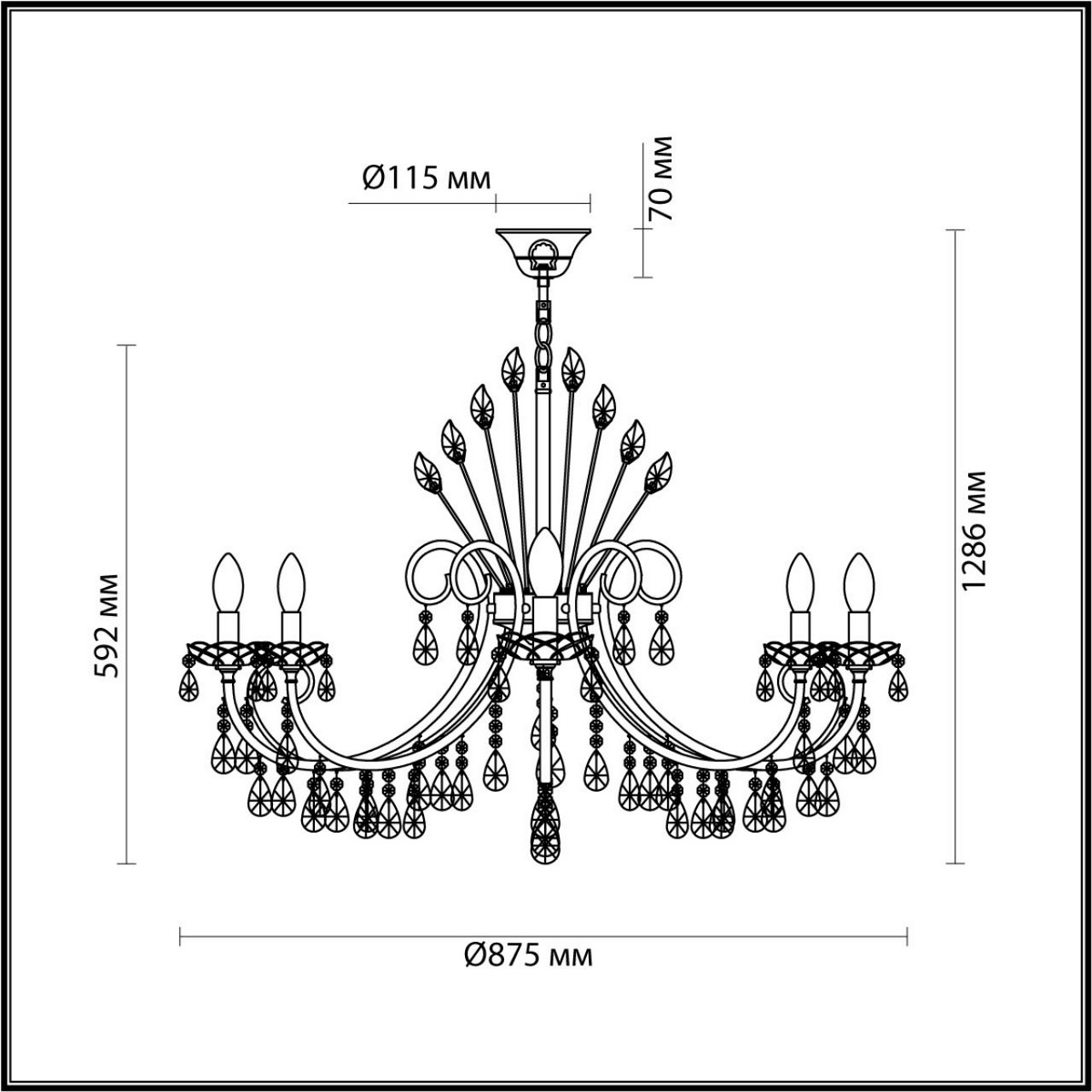 Люстра ODEON LIGHT 4977/10 VERSIA