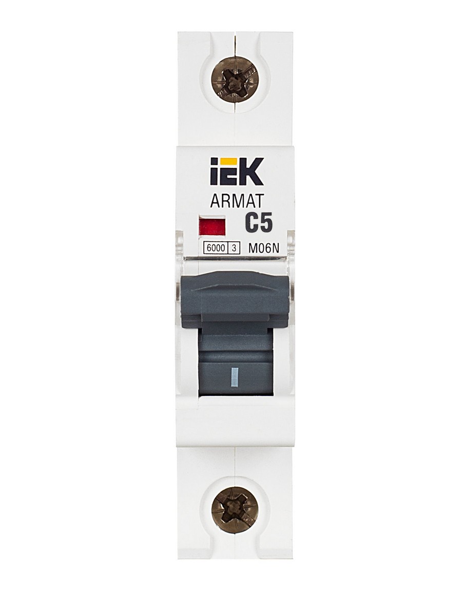 Автоматический выключатель IEK ARMAT M06N 1P C 5А AR-M06N-1-C005