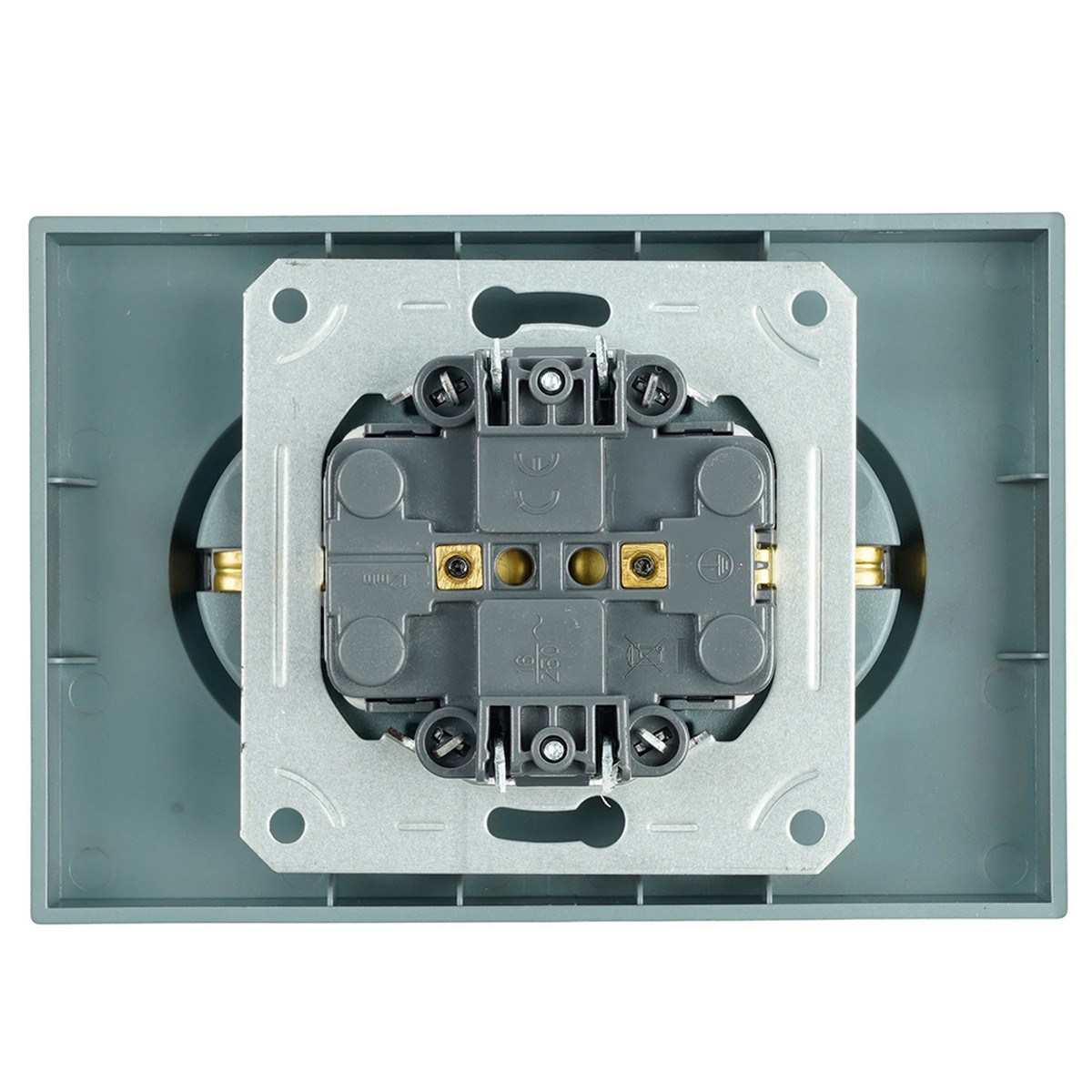 Розетка 2-ая с защитной шторкой с/з 16A STEKKER Эмили RST16-5114-09 антрацит soft touch 49934