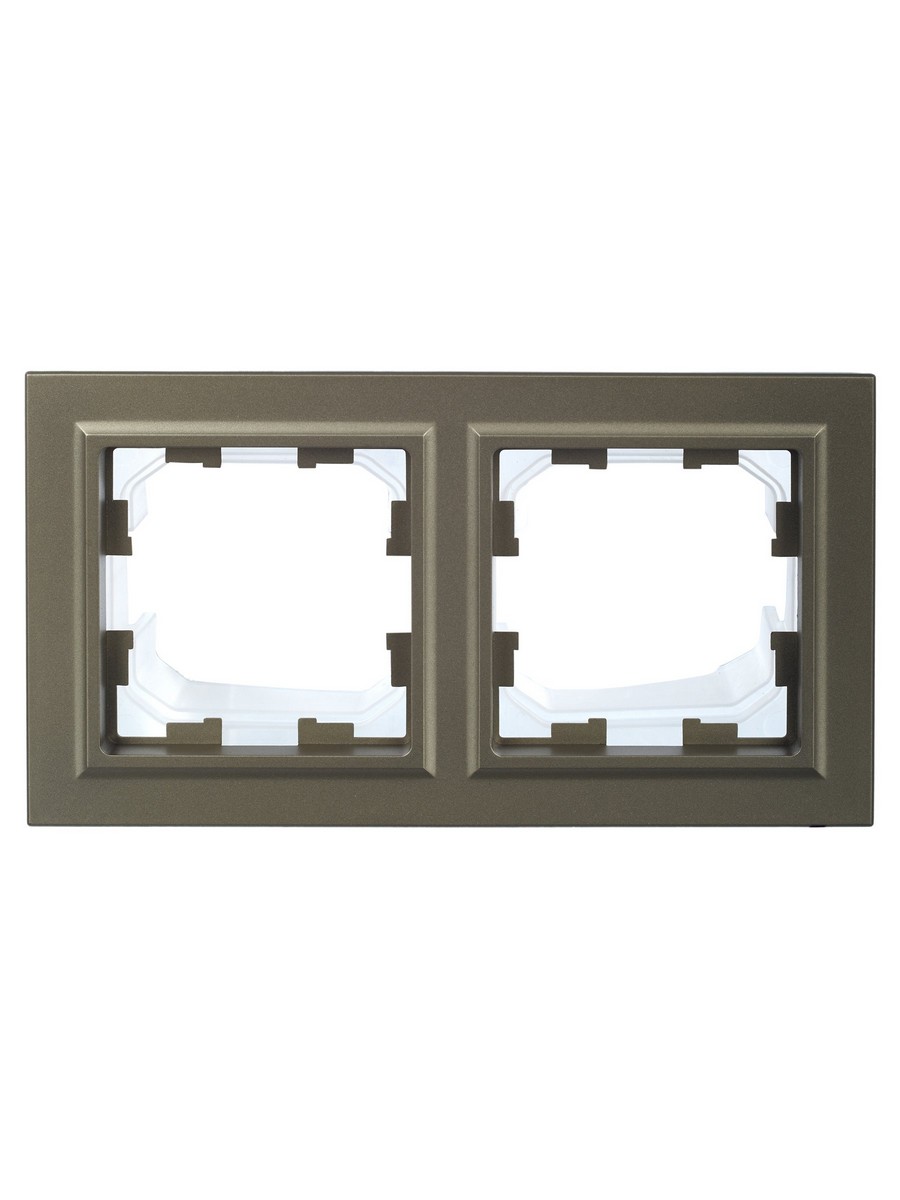 Рамка IEK BRITE 2-местная IP44 РУ-2-БрШ-44 шампань BR-M22-44-K37