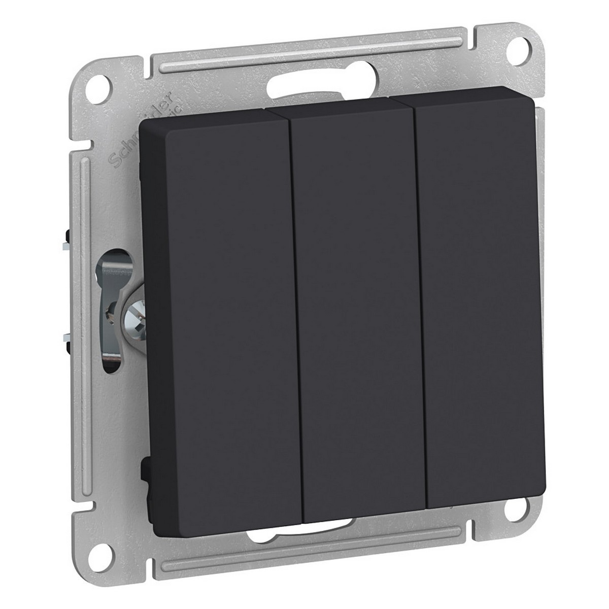 Выключатель 3-клавишный Systeme Electric AtlasDesign Карбон ATN001031