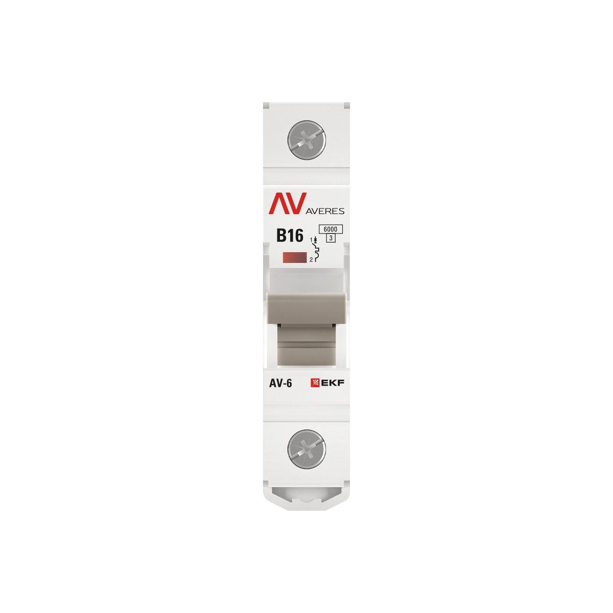 Автоматический выключатель EKF AVERES AV-6 (B) 1P 16А 6kA mcb6-1-16B-av
