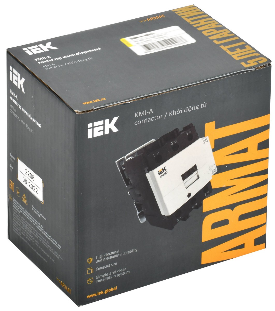 Контактор IEK ARMAT КМИ-А-48012 LC1D 80А 230В/АС3 1НО/1НЗ AR-ACC-41-080-230-11
