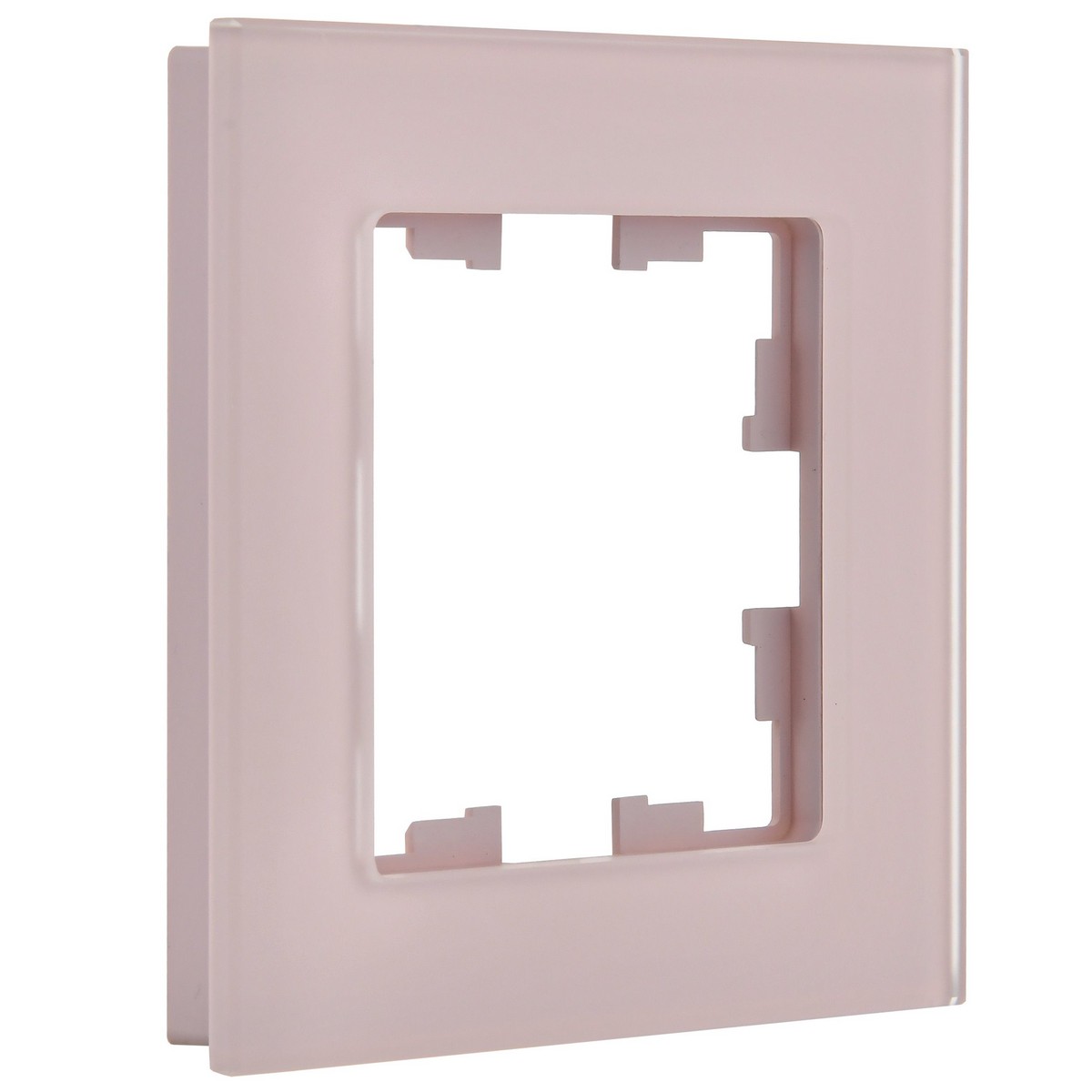Рамка IEK BRITE DECOR Розовый матовый стекло 1-мест. РУ-1-2-Бр BR-M12-G-31-K14