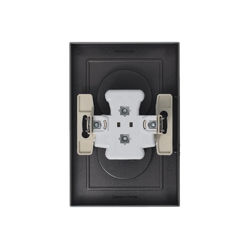 Розетка Systeme Electric AtlasDesign Мокко б/з двойная, 16А, в сборе ATN000620