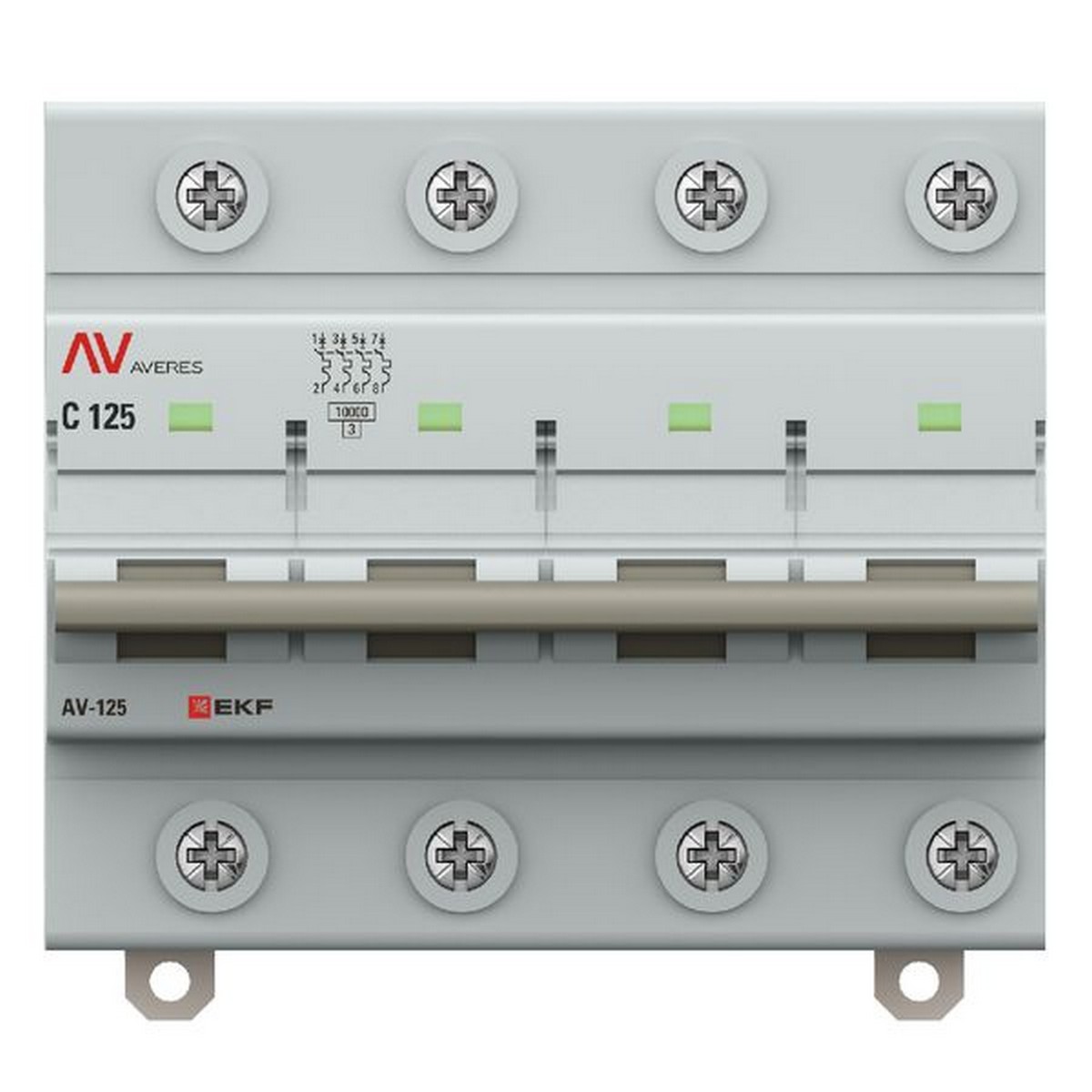 Автоматический выключатель EKF AV-125 4P 100A (C) 10kA AVERES mcb125-4-100C-av