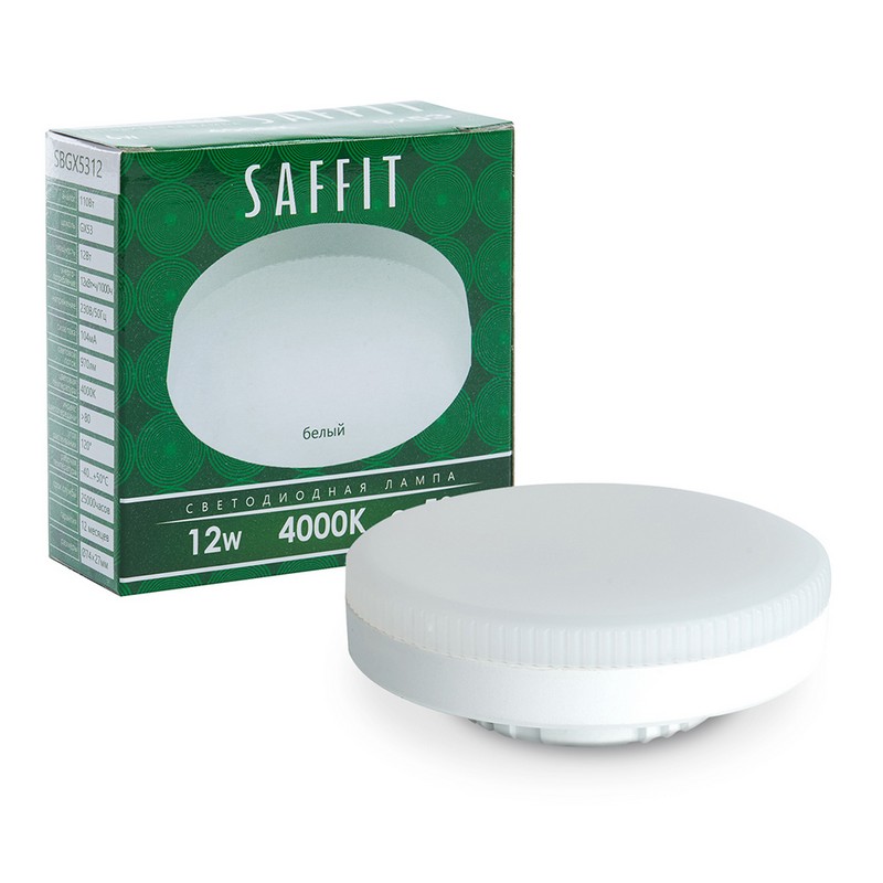 Лампа светодиодная SAFFIT SBGX5312 GX53 12W 6400K 55190