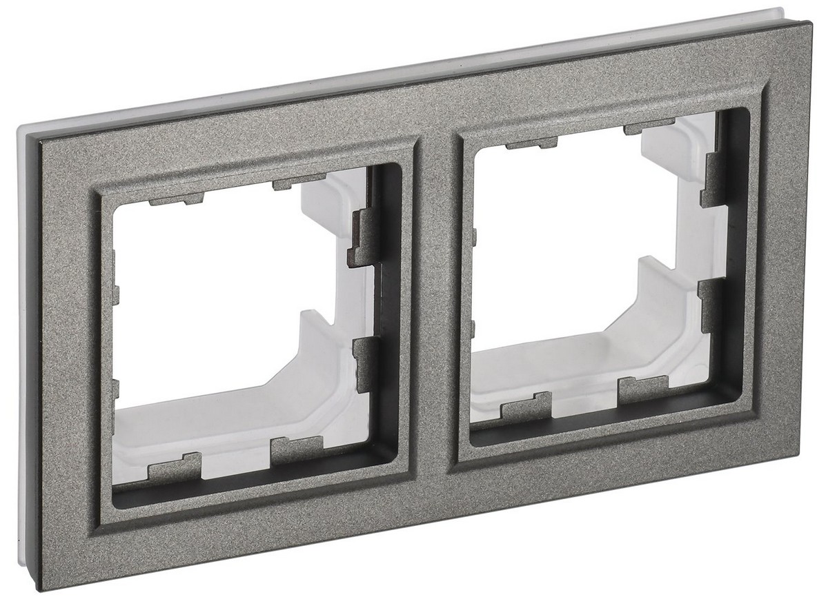 Рамка IEK BRITE 2-местная IP44 РУ-2-БрШ-44 шампань BR-M22-44-K37