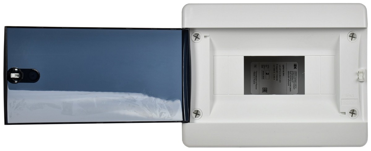 Щит пластиковый IEK UNION Compact ЩРВ-П-8 IP41 черн. пр. дв. UIC-KP12-V-08-41-K01