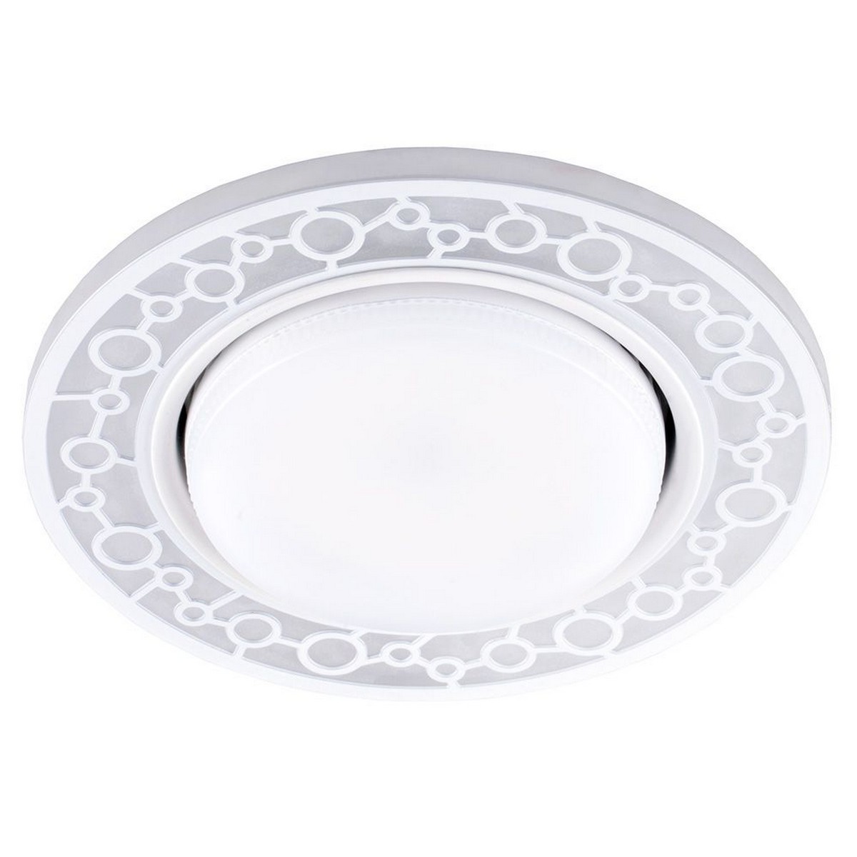 Светильник встраиваемый Feron CD9902 с белой LED подсветкой  потолочный GX53 белый 32938
