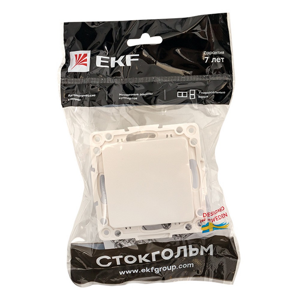 Выключатель 1-кл EKF PROxima Стокгольм Белый 10А винт.клеммы  EYV10-121-20