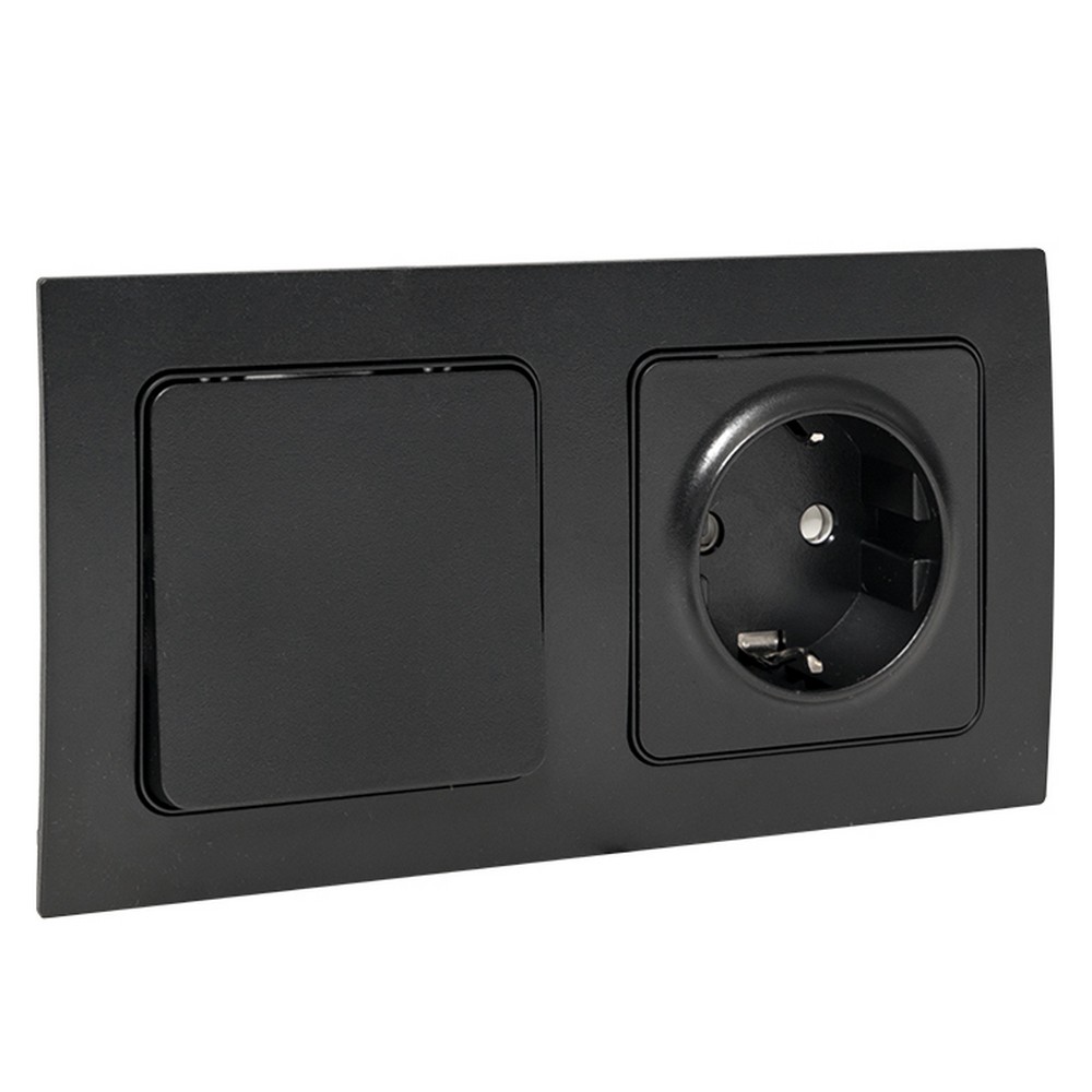 Рамка 2-ая EKF PROxima Стокгольм Черный  EXM-G-303-30