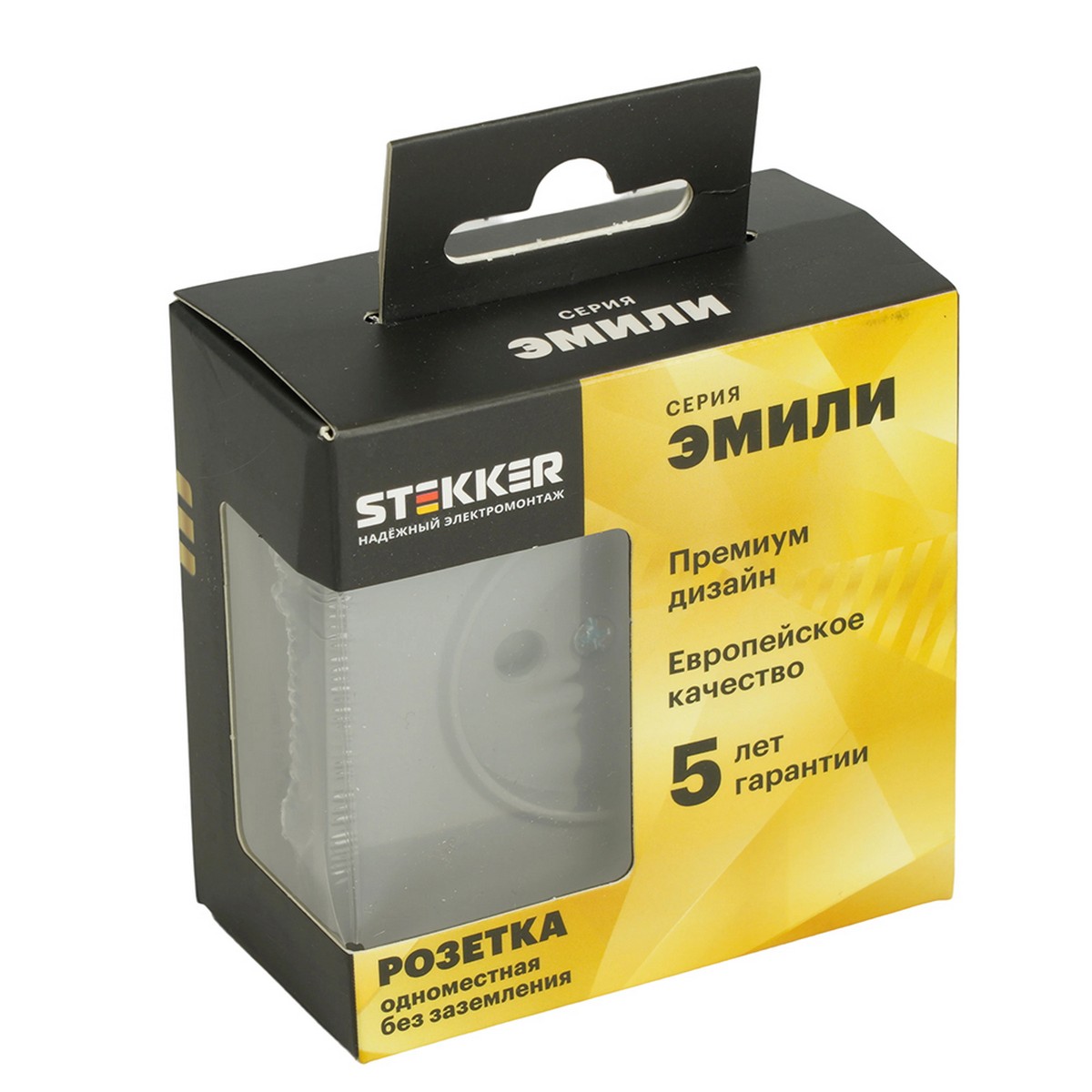 Розетка 1-местная с з/ш, б/з STEKKER Эмили RST16-5109-10ZK платиново-серый soft touch 50242