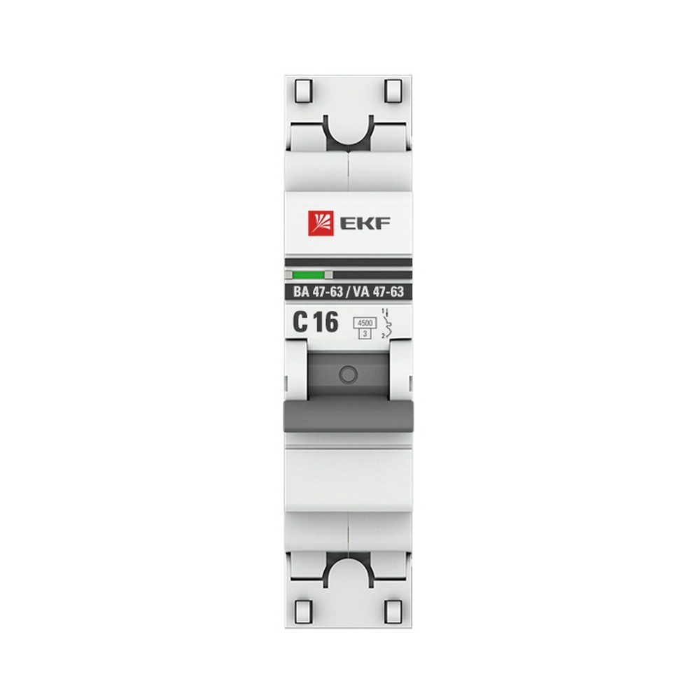 Автоматический выключатель EKF PROxima ВА 47-63 1P 16А (С) 4,5kA mcb4763-1-16C-pro