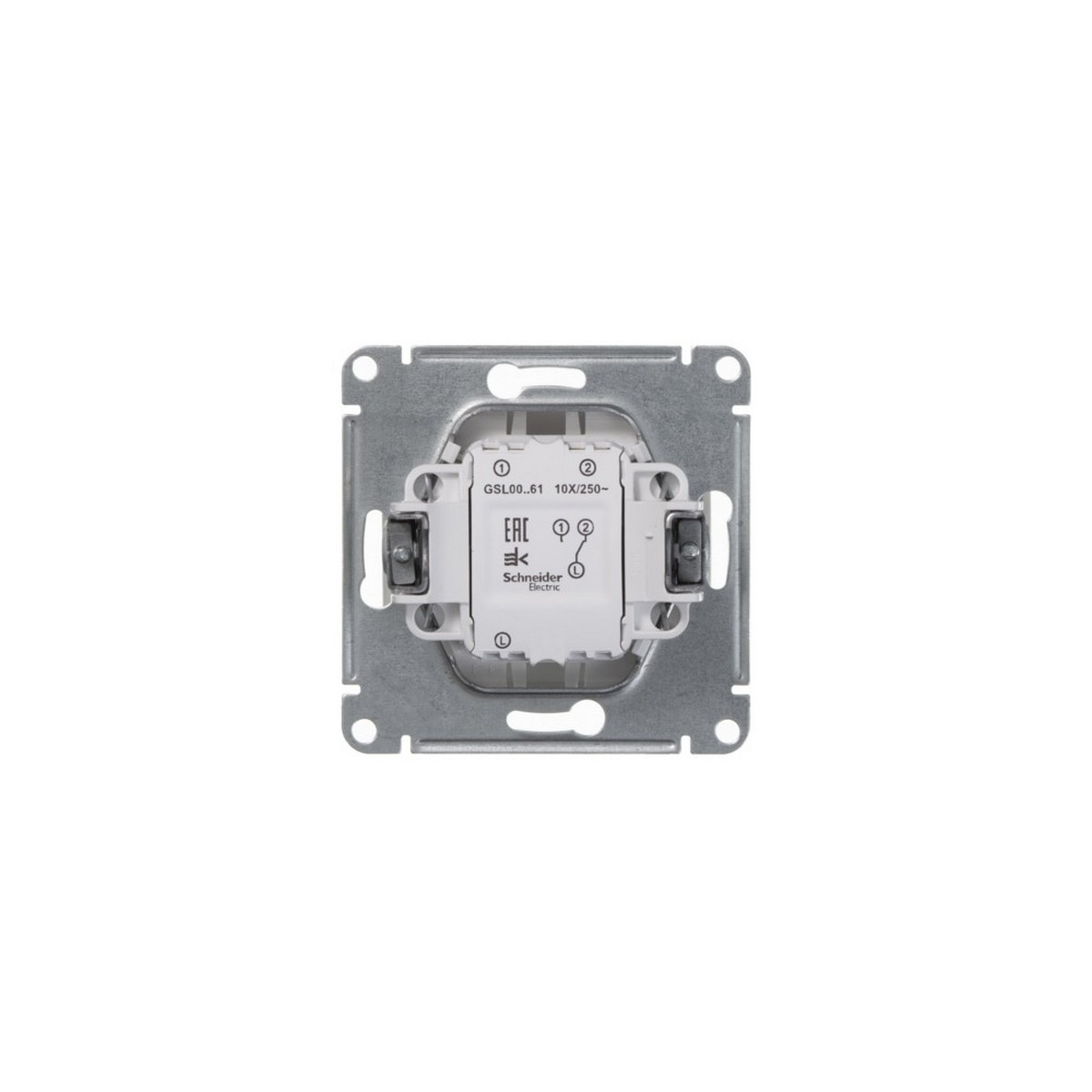 Переключатель Systeme Electric Glossa Белый 1-клавишный, сх.6 GSL000161