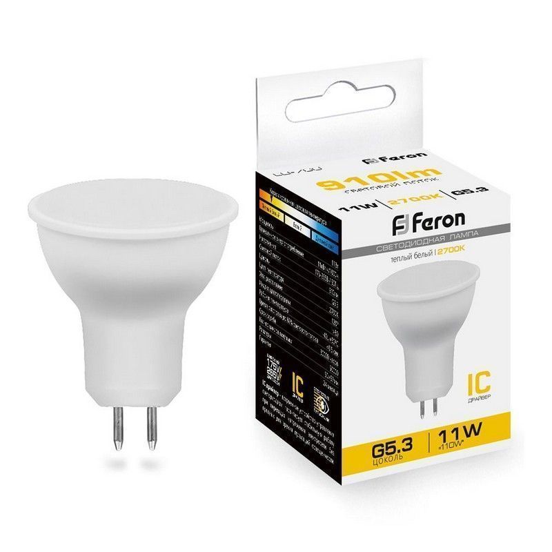 MR11/MR16/GU5.3 Лампа светодиодная Feron LB-760 MR16 G5.3 11W 2700K 38137 