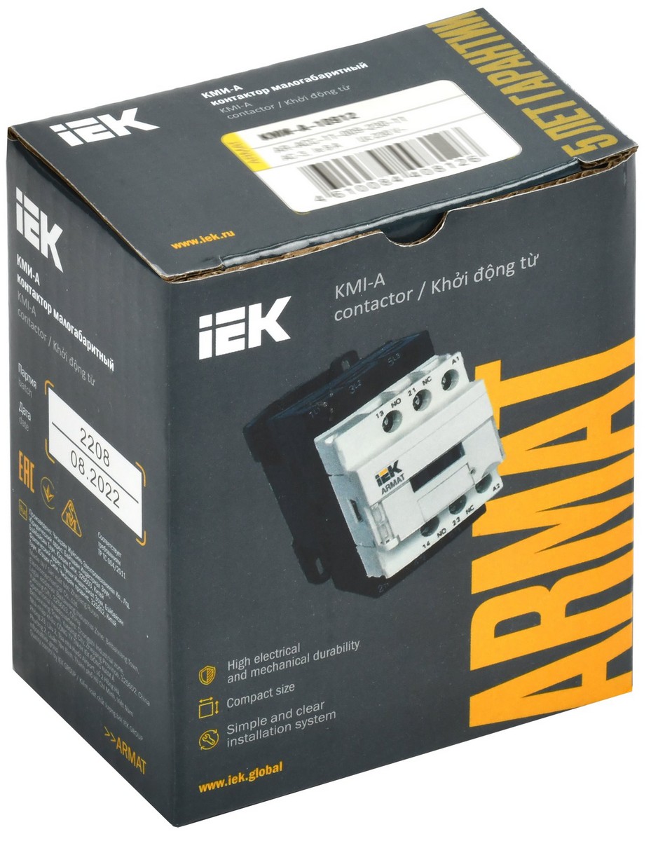 Контактор IEK ARMAT КМИ-А-10912 LC1D 9А 230В/АС3 1НО/1НЗ AR-ACC-11-009-230-11
