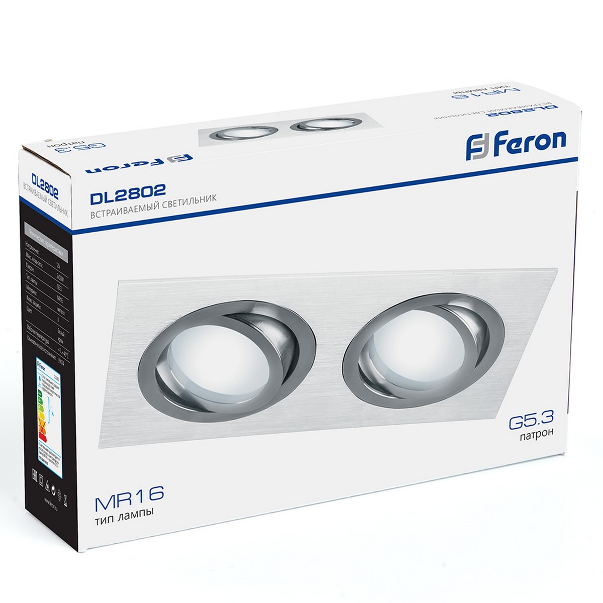 Светильник встраиваемый Feron DL2802 MR16 белый 32640