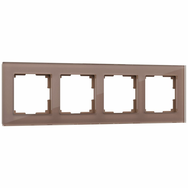 Рамка Werkel Favorit на 4 поста (латте, стекло) W0041142