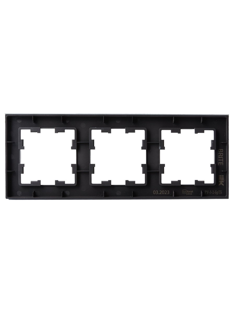 Рамка IEK BRITE 3-местная РУ-3-2-БрТБ стекло бронза BR-M32-G-K45