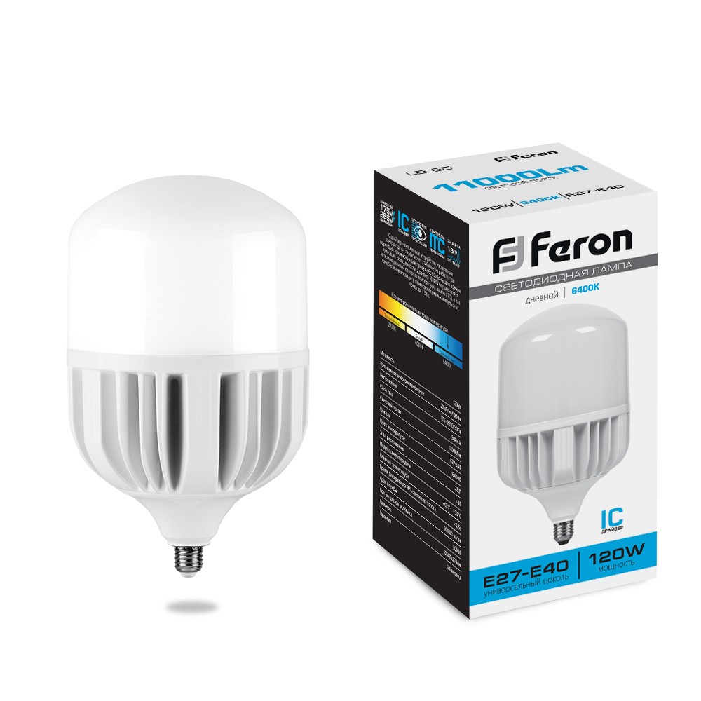 Лампа светодиодная Feron LB-65 E27-E40 120W 6400К 38197
