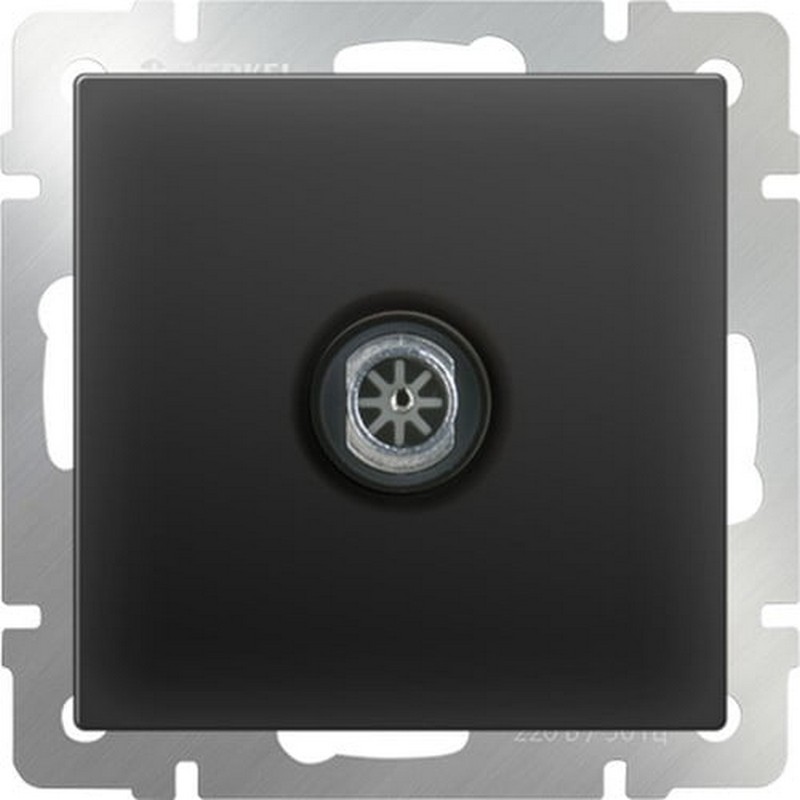 ТВ-розетка Werkel оконечная черный матовый W1183008