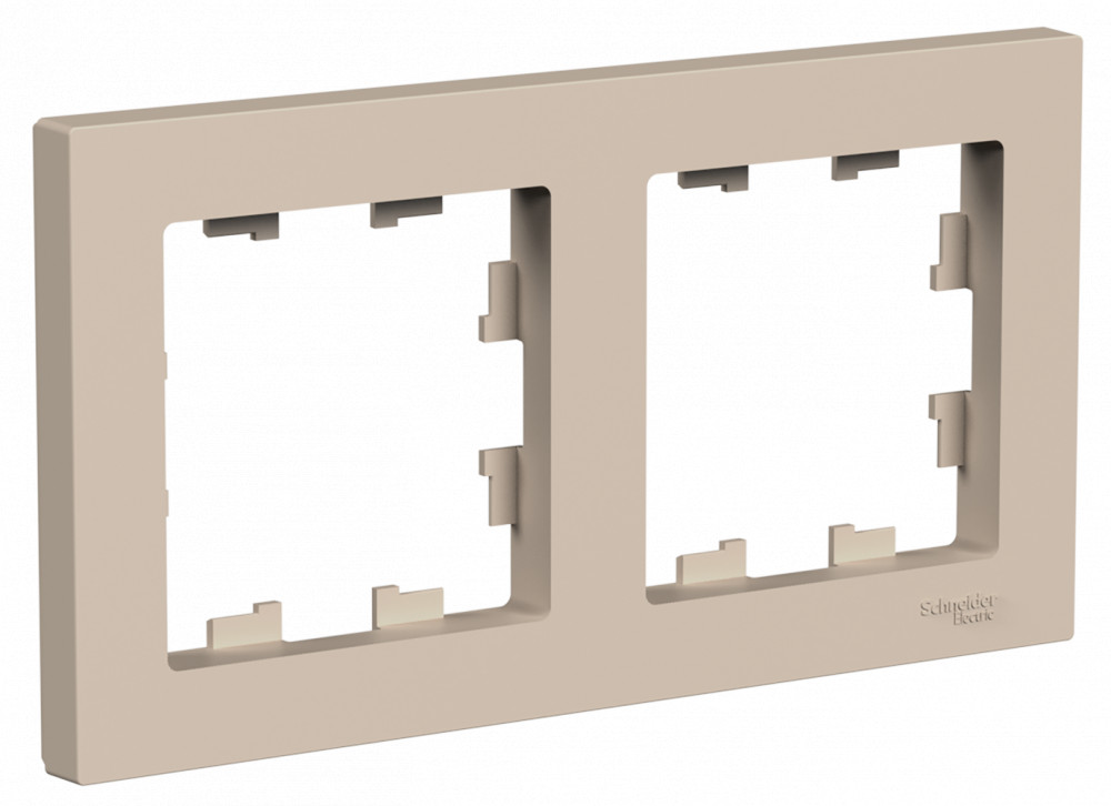 AtlasDesign Песочный Рамка Systeme Electric AtlasDesign Песочный 2-ая универсальная ATN001202