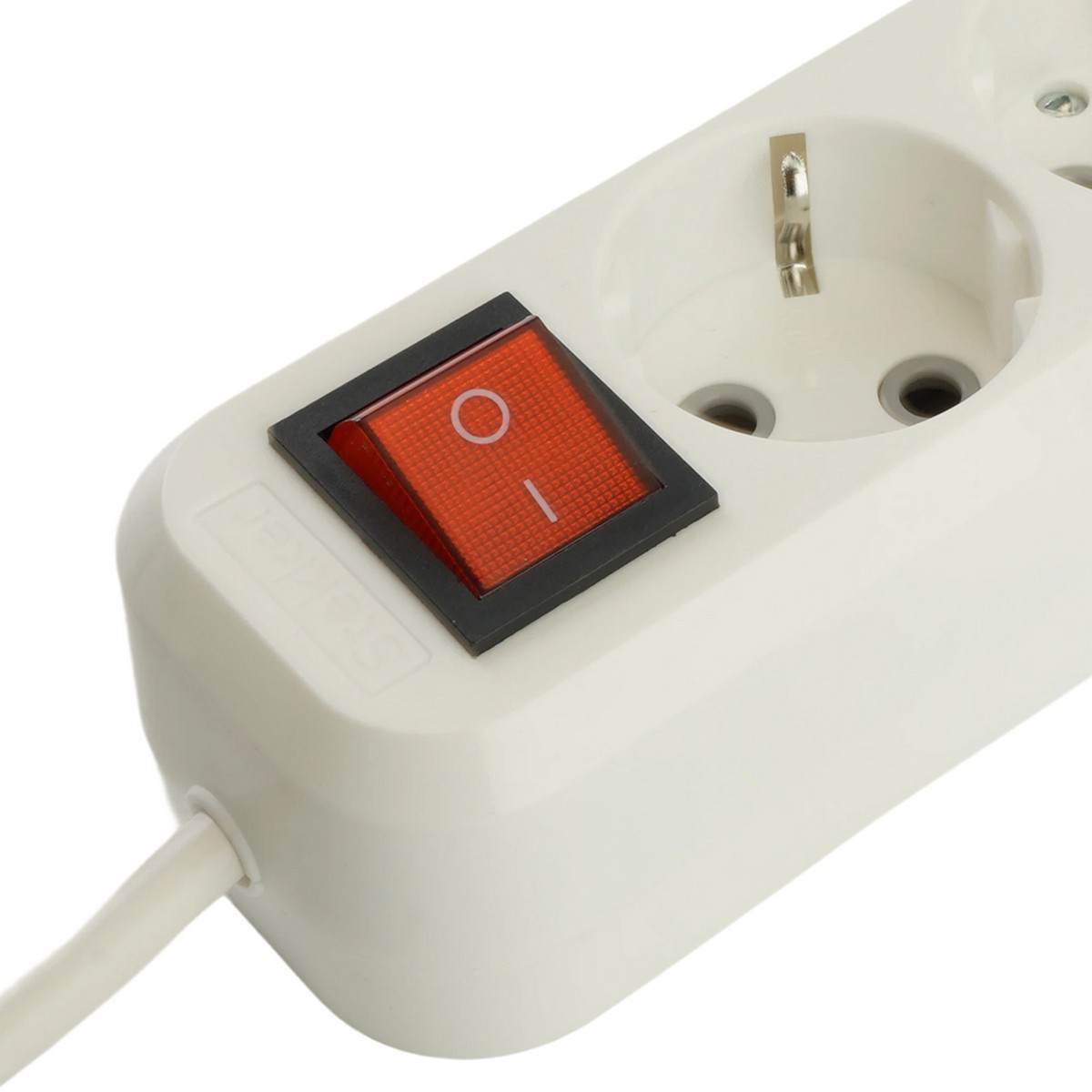 Удлинитель 4-местный с/з с выключателем STEKKER HM071-41-02 2м 1USB+2C 2.4A Home белый 50139
