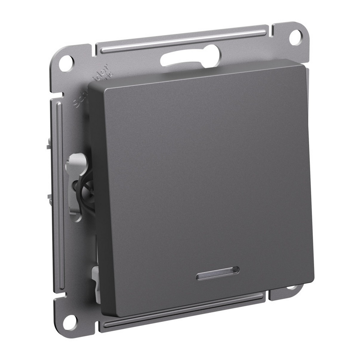 Переключатель Systeme Electric AtlasDesign Базальт 1-клавишный с подсветкой, ATN001463