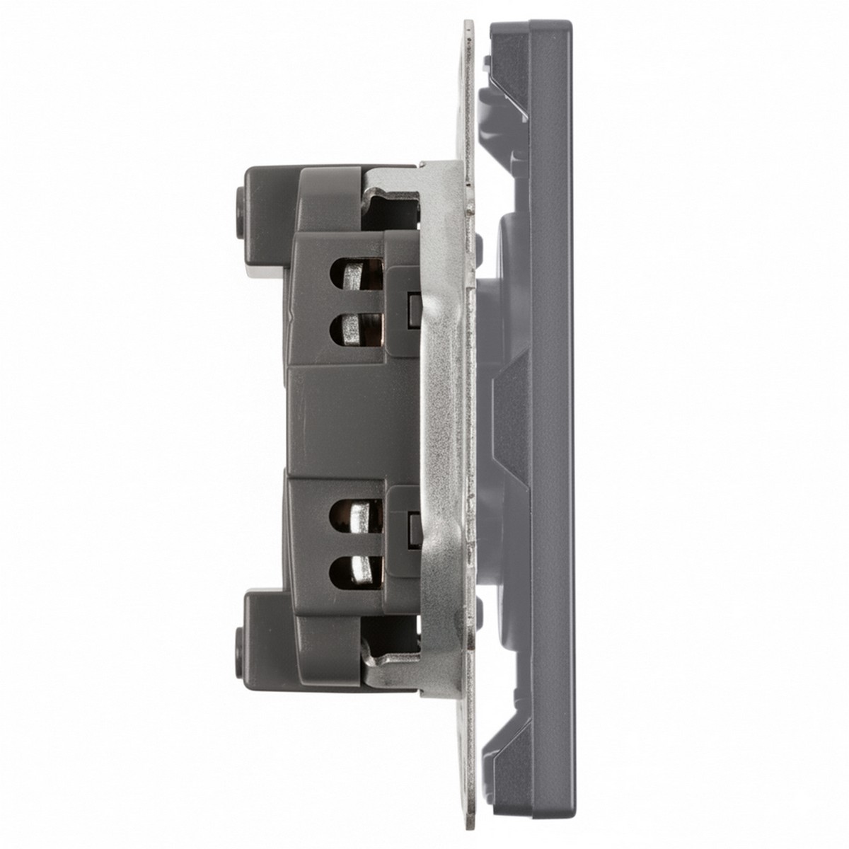Розетка 1-местная с з/ш, б/з STEKKER Эмили RST16-5109-10ZK платиново-серый soft touch 50242
