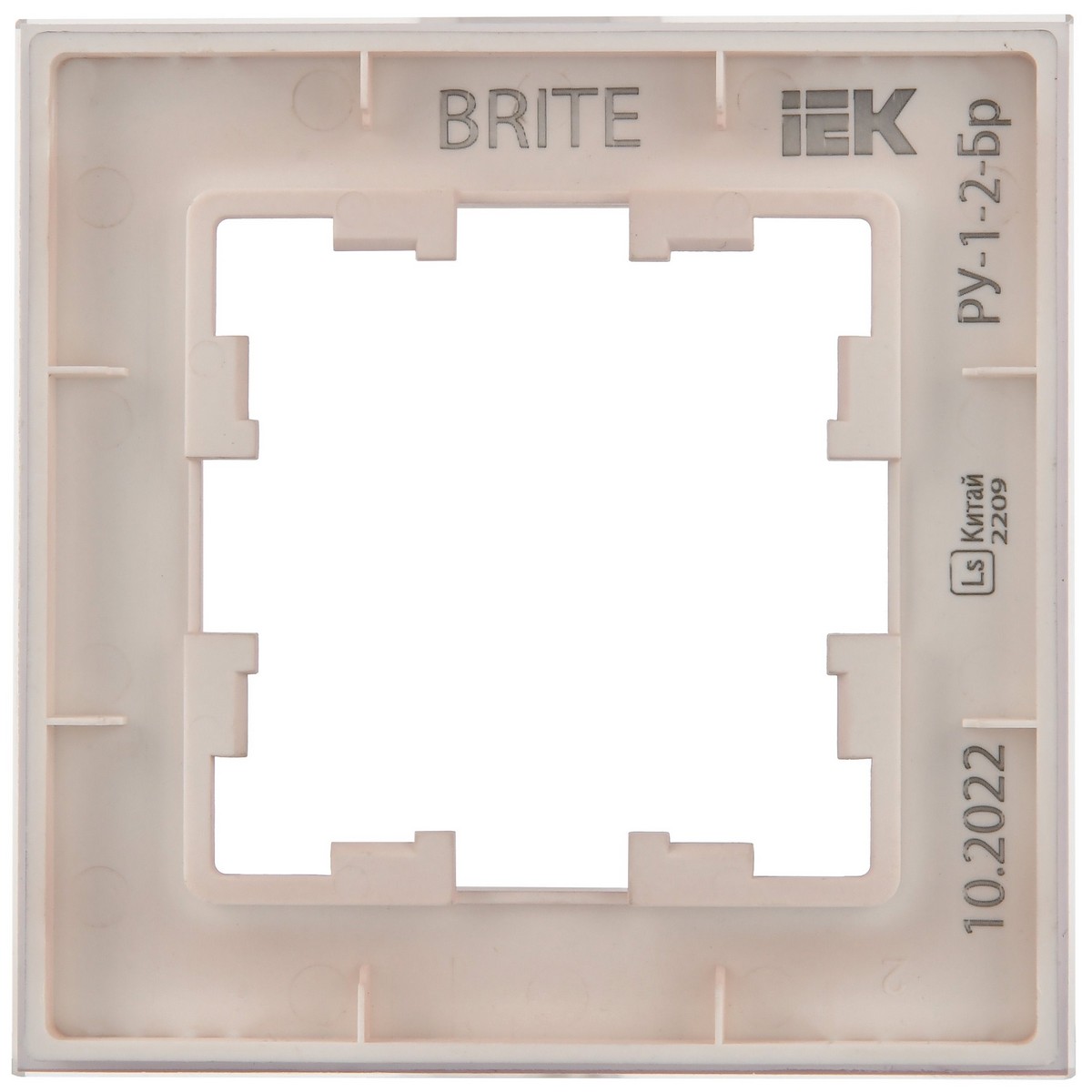 Рамка IEK BRITE DECOR Розовый матовый стекло 1-мест. РУ-1-2-Бр BR-M12-G-31-K14