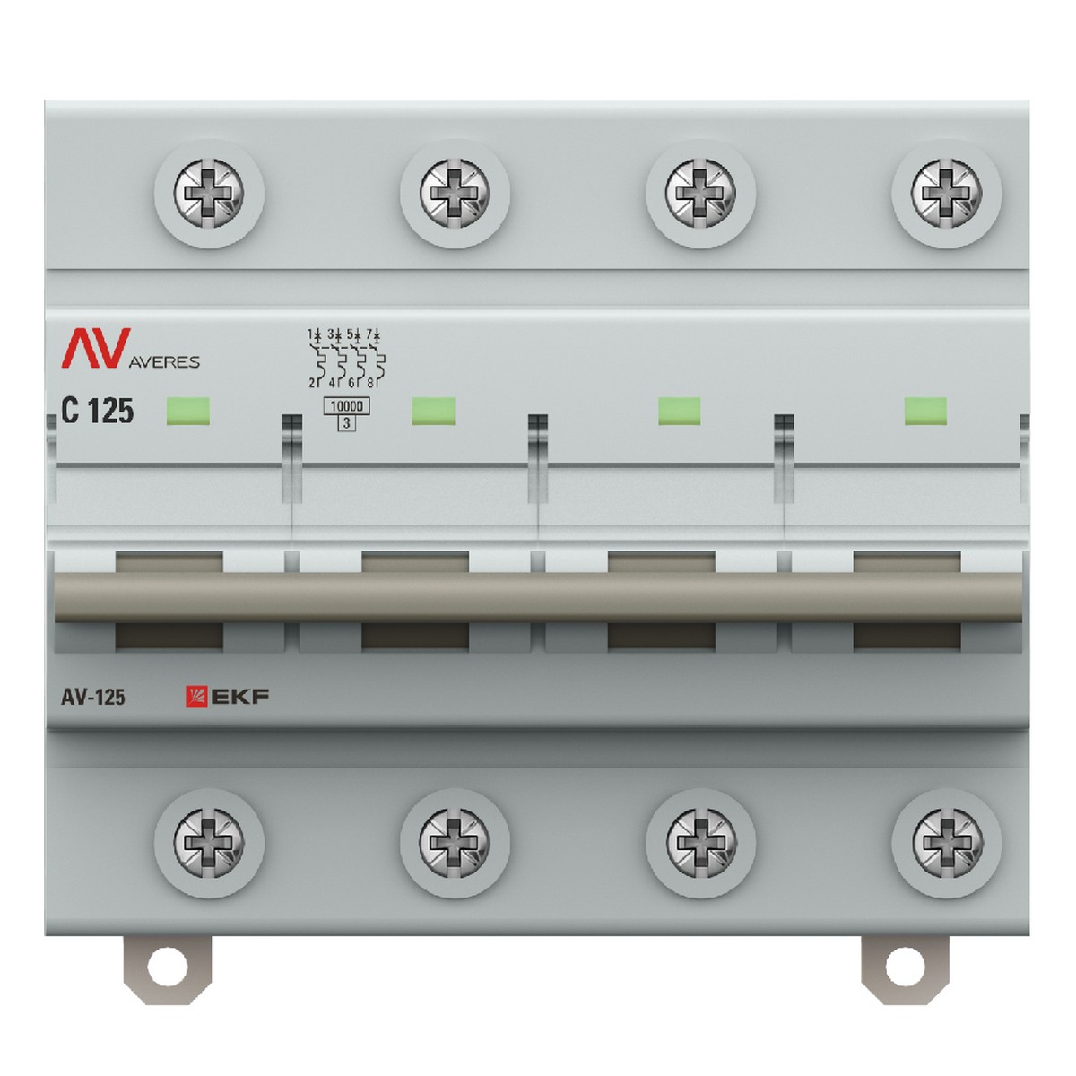 Автоматический выключатель EKF AV-125 4P 100A (C) 10kA AVERES mcb125-4-100C-av
