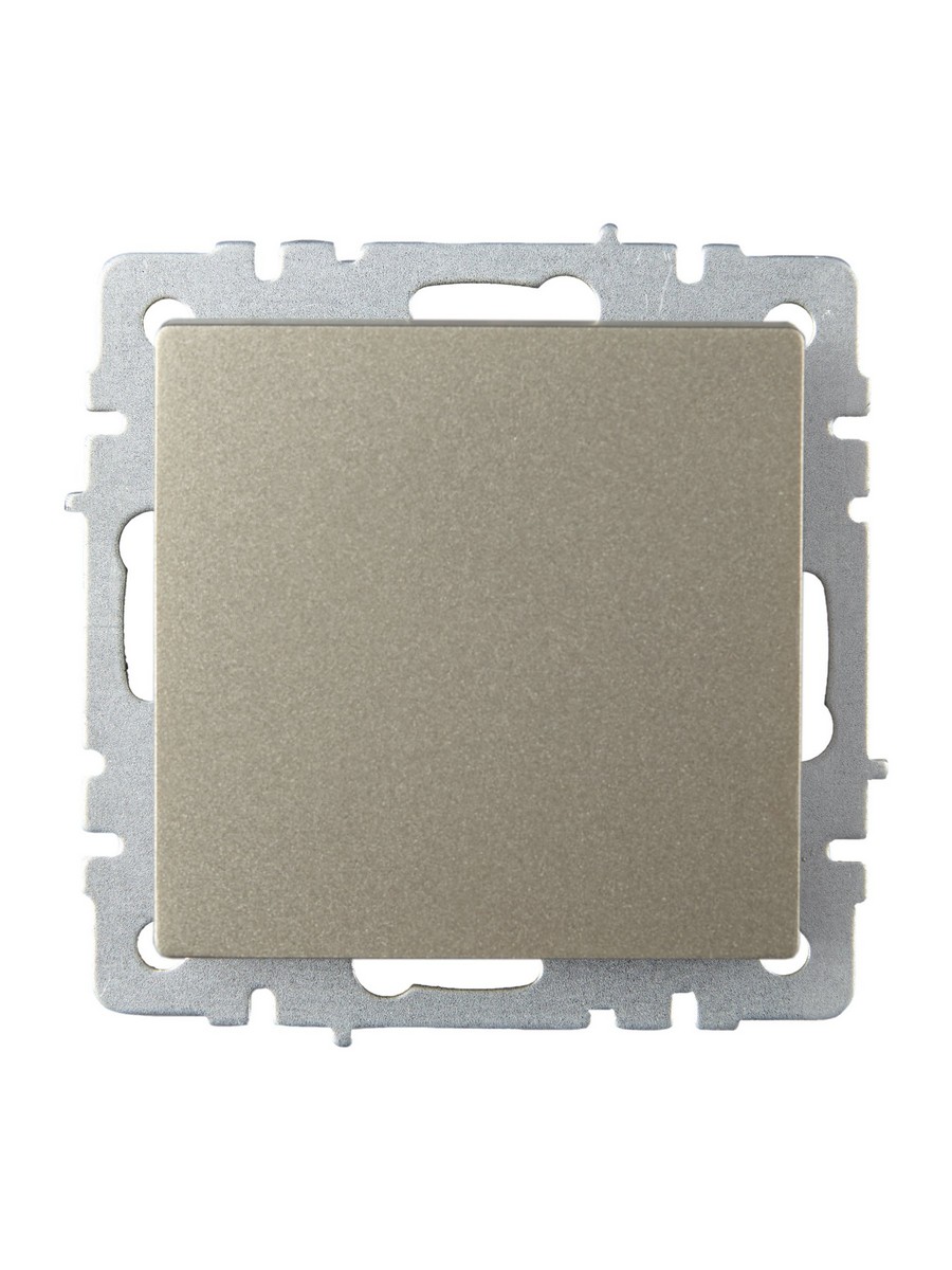 Выключатель IEK BRITE 1-клавишный перекрестный 10А ВС10-1-3-БрШ шампань BR-V13-0-10-K37