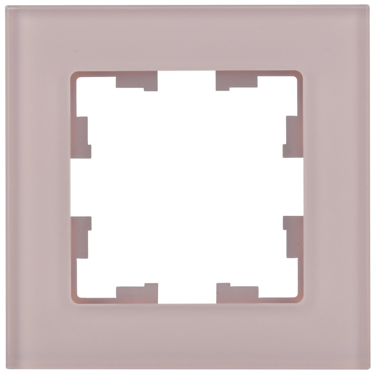 Рамка IEK BRITE DECOR Розовый матовый стекло 1-мест. РУ-1-2-Бр BR-M12-G-31-K14