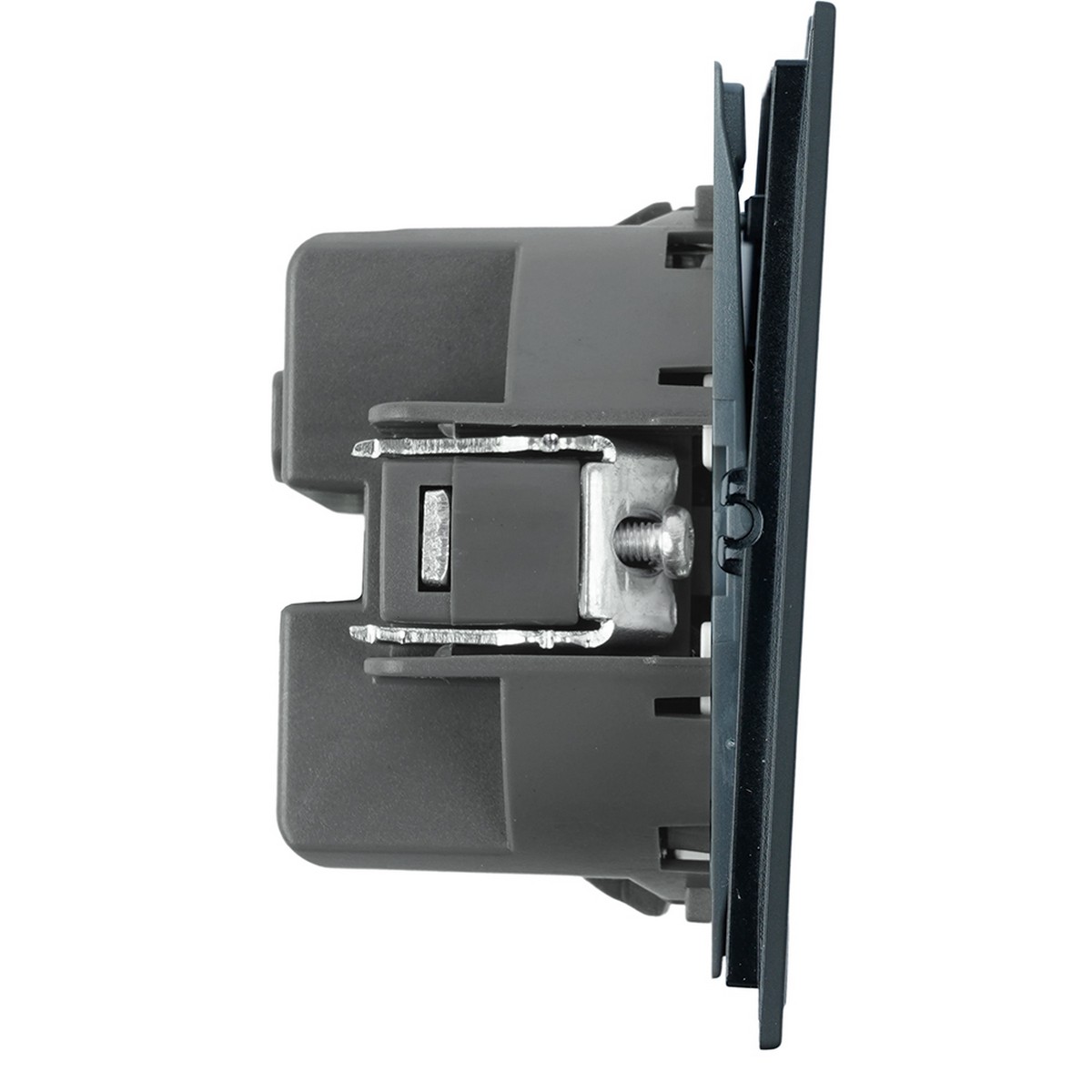Переключатель 1-клавишный STEKKER 250В Мия RSW10-3105-05 черный бархат 50447