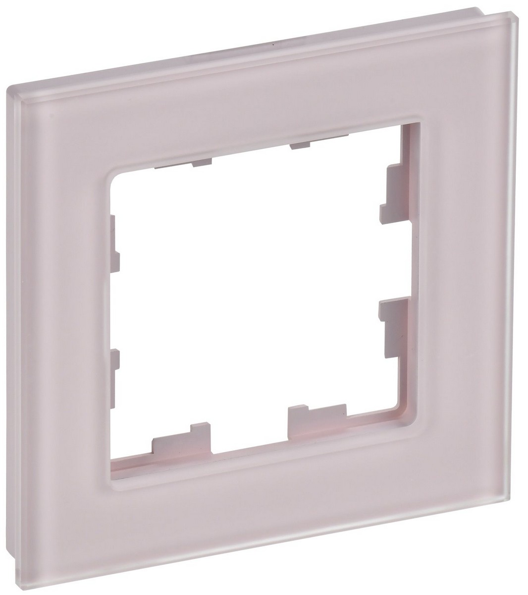 Рамка IEK BRITE DECOR Розовый матовый стекло 1-мест. РУ-1-2-Бр BR-M12-G-31-K14
