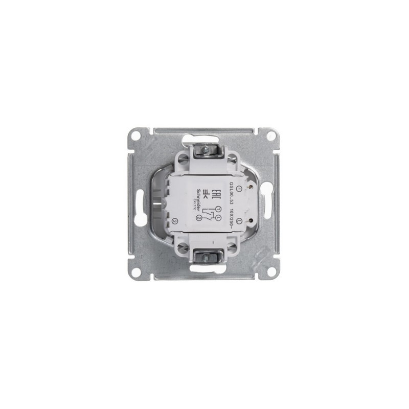 Выключатель Systeme Electric Glossa Белый 2-клавишный с подсветкой, сх.5а GSL000153