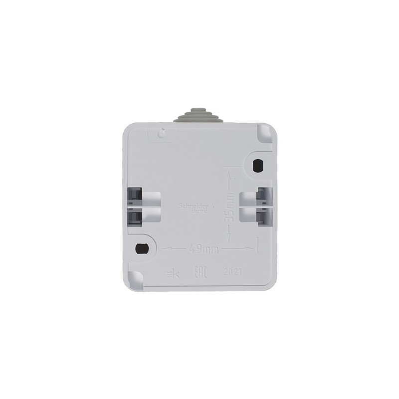 Выключатель 2-клавишный Systeme Electric Этюд наружный Белый IP44 BA10-042B
