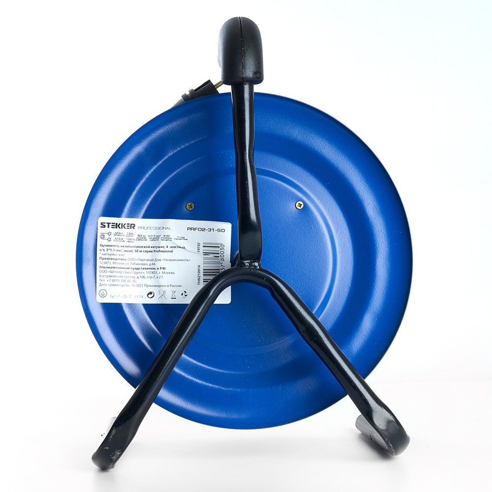 Удлинитель на металлической катушке с/з 4-м Stekker PRF02-31-20 20м 3*15 серия Professional 39785