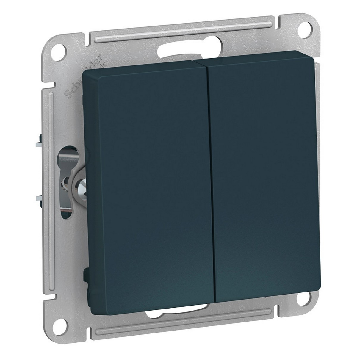 Выключатель 2-клавишный Systeme Electric AtlasDesign Изумруд ATN000851