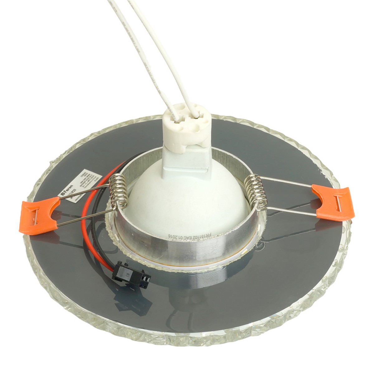 Светильник встраиваемый Feron CD942 с LED подсветкой MR16 прозрачный 32655