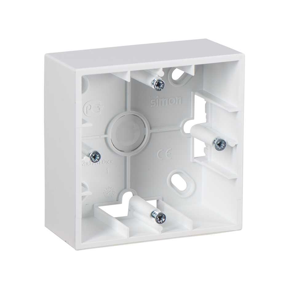 Коробка наружного монтажа Simon 15 Белая 1-ая 1590751-030