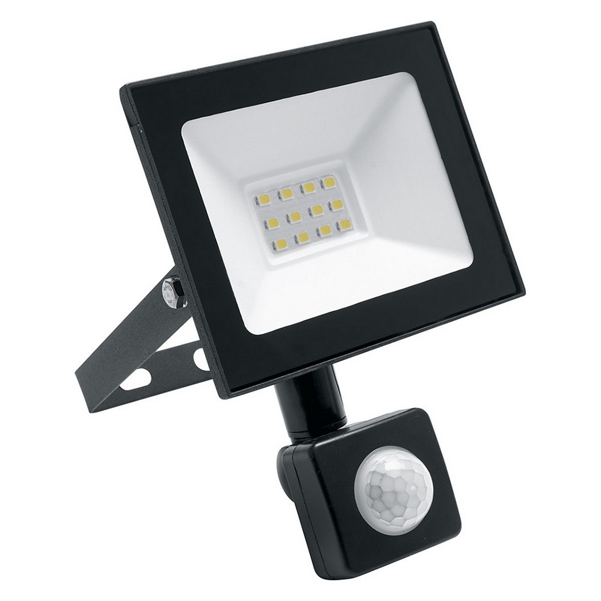 Светодиодный прожектор Saffit SFL80-20 IP65 20W с датчиком движения Черный 6400K 29522