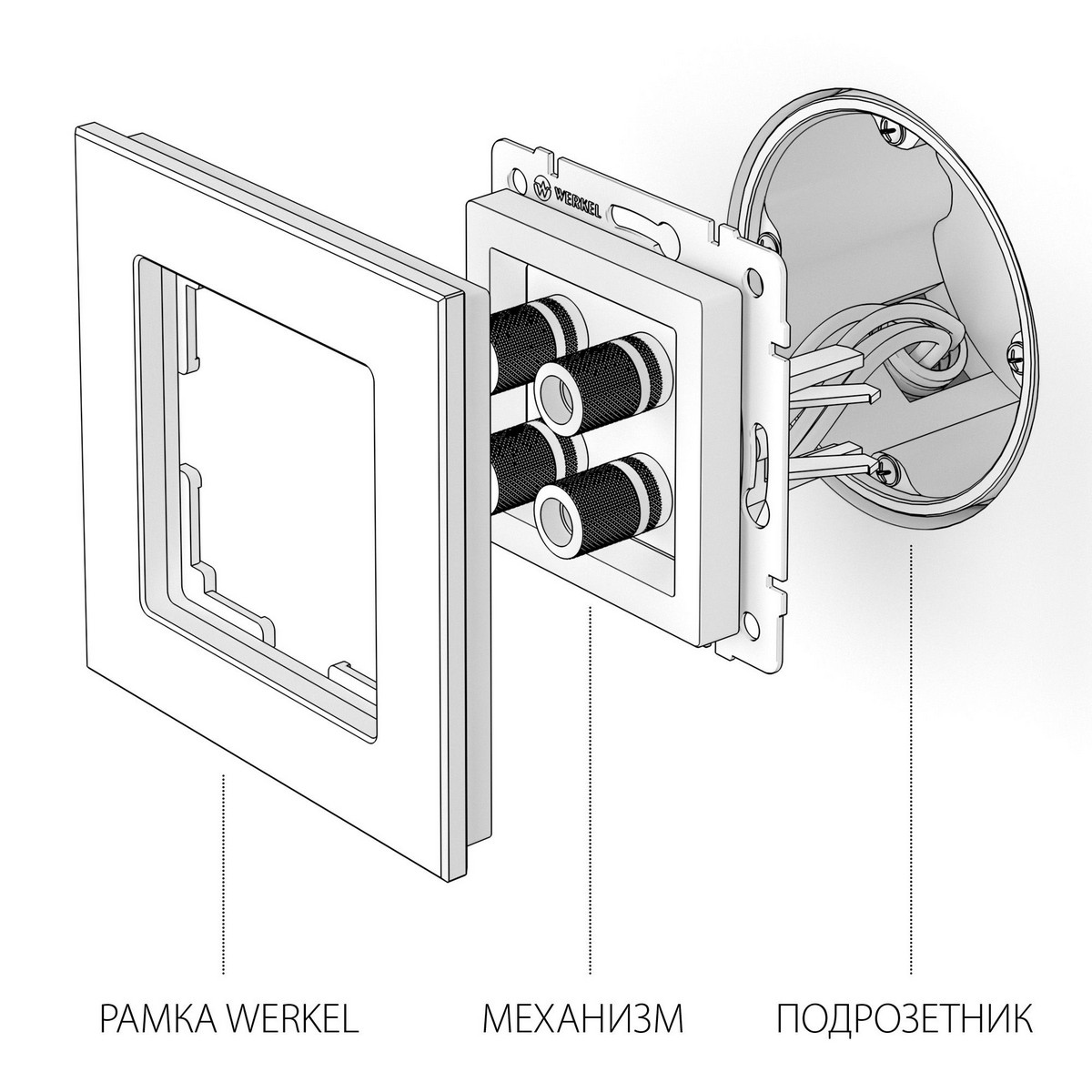 Акустическая розетка Werkel (черный матовый) W1185008 a051614