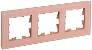 Рамка IEK BRITE DECOR Персик матовый стекло 3-мест. РУ-3-2-БрП BR-M32-G-31-K96